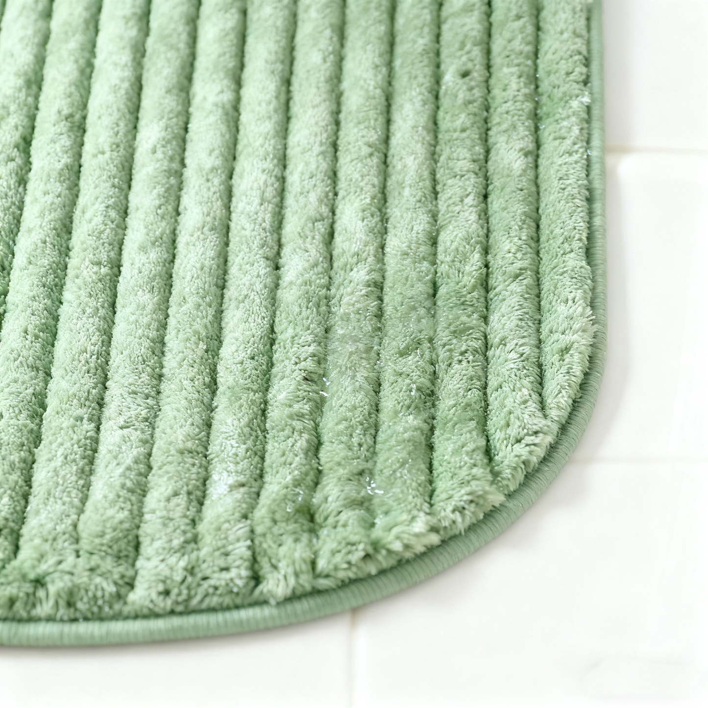 Soft Green Rib Tub Mat