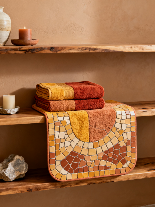 Organic Tub Mat (Ochre and Clay)