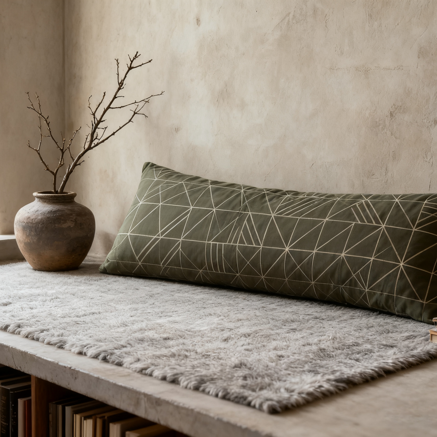 Vintage Linen Body Pillow Cover