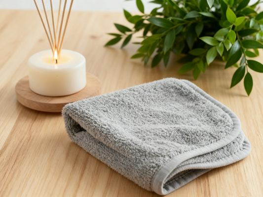 Organic Baby Washcloth (Light Grey)