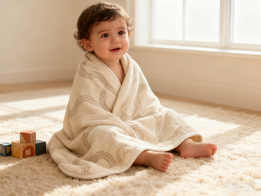 Organic Hooded Toddler Towel (Natural)